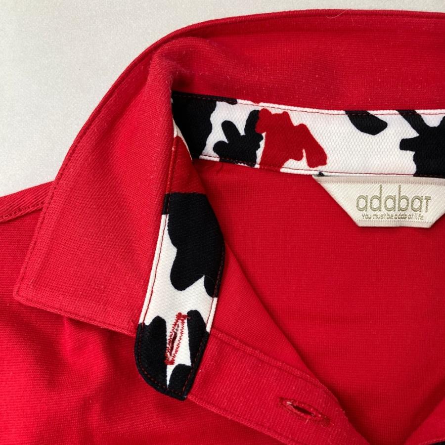 adabat（アダバット） 半袖ポロシャツ レッド系 38 ゴルフウェア