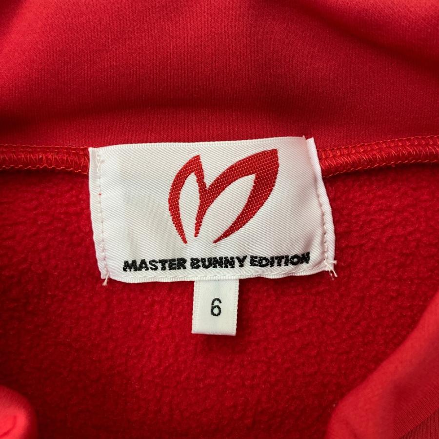 サイズ：6 MASTER BUNNY EDITION マスターバニーエディション  裏起毛 長袖Tシャツ  レッド系 [240101500551] ゴルフウェア メンズ ストスト MASTER BUNNY EDITION マスターバニーエディション 裏起毛 長袖Tシャツ