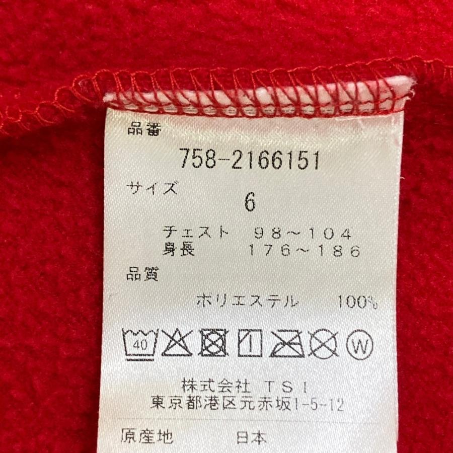 サイズ：6 MASTER BUNNY EDITION マスターバニーエディション  裏起毛 長袖Tシャツ  レッド系 [240101500551] ゴルフウェア メンズ ストスト MASTER BUNNY EDITION マスターバニーエディション 裏起毛 長袖T