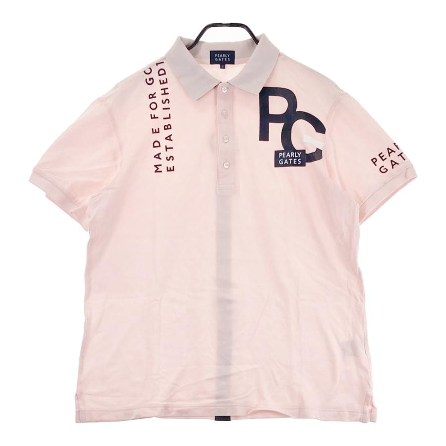 【極美品】PEARLY GATES ピンク ポロシャツ サイズ0 PEARLY GATES パーリーゲイツ 半袖ポロシャツ ピンク系 サイズ