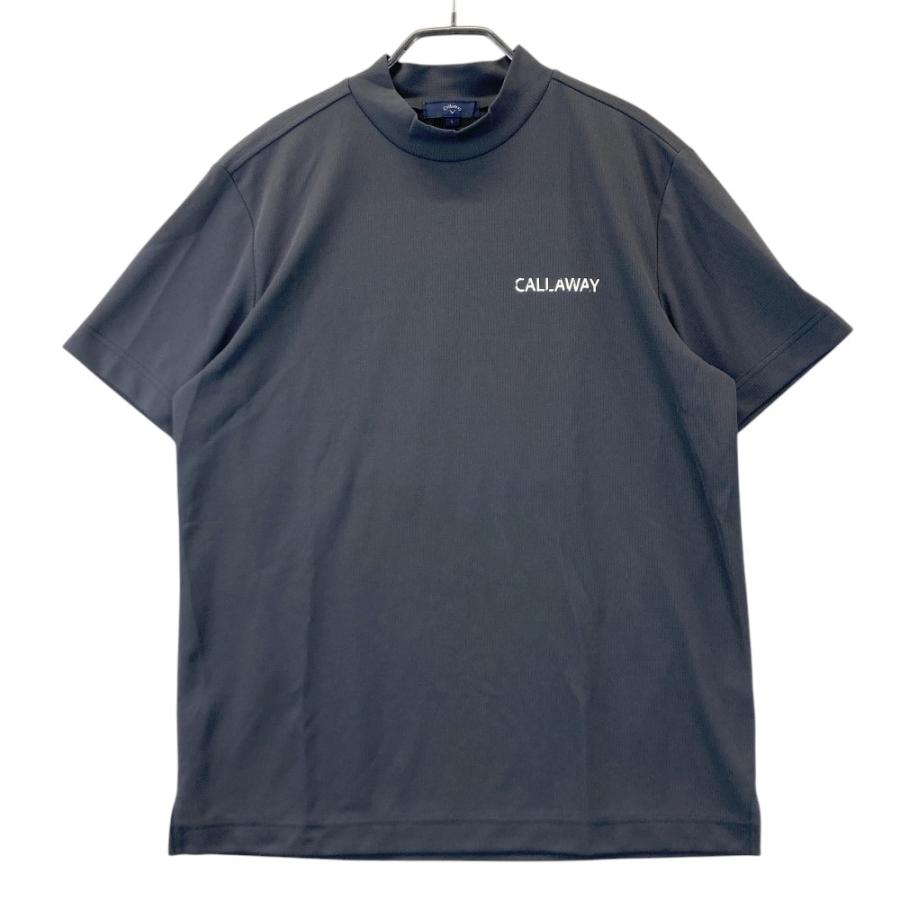 キャロウェイ モックネック ウェア ライトグレー Lサイズ CALLAWAY キャロウェイ モックネック 半袖Tシャツ グレー系 L ゴルフ