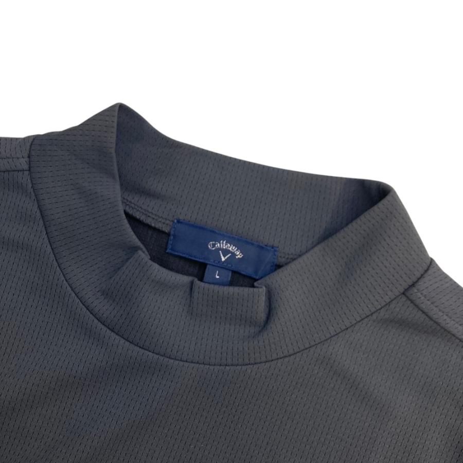 CALLAWAY キャロウェイ モックネック 半袖Tシャツ グレー系 L ゴルフ