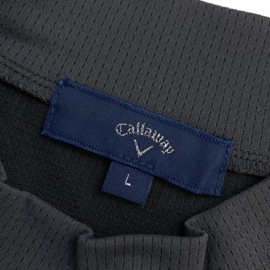 CALLAWAY キャロウェイ モックネック 半袖Tシャツ グレー系 L ゴルフ
