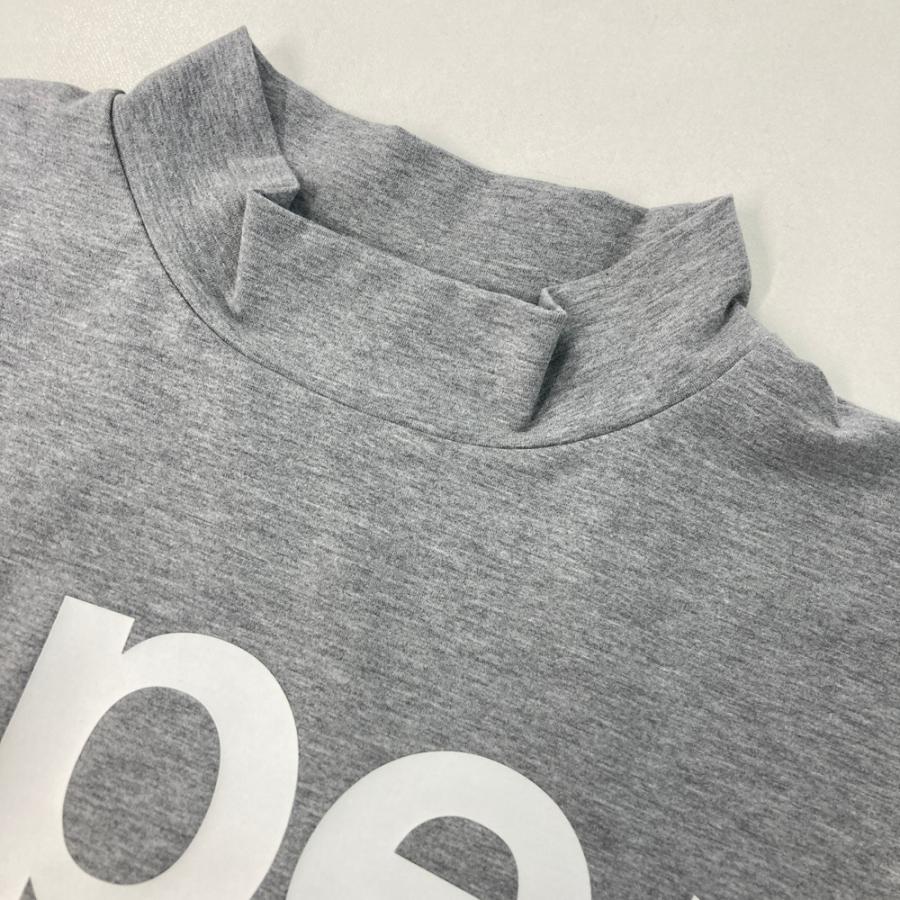 サイズ：M AND PER SE アンパスィ  ハイネック 半袖Tシャツ  グレー系 [240101501707] ゴルフウェア レディース ストスト AND PER SE アンパスィ ハイネック 半袖Tシャツ グレー系 M