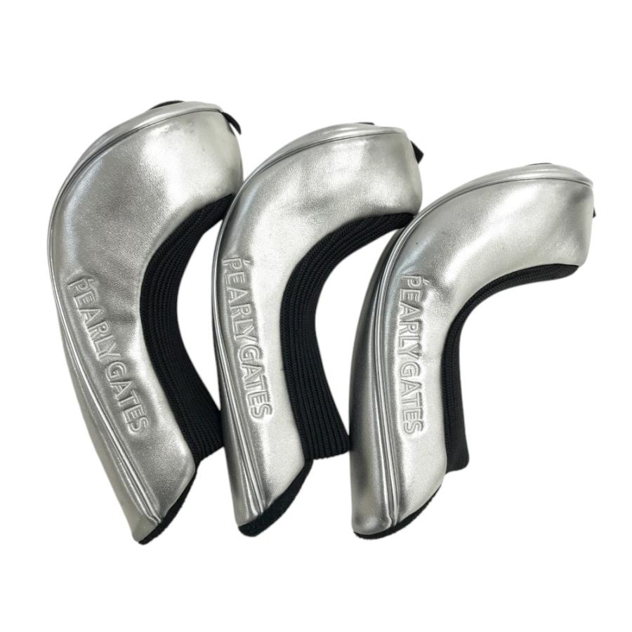 PEARLY GATES パーリーゲイツ  ヘッドカバー 3点セット ニコちゃん シルバー系 UT [240101501887] ゴルフウェア ストスト PEARLY GATES パーリーゲイツ ヘッドカバー 3点セット ニコ