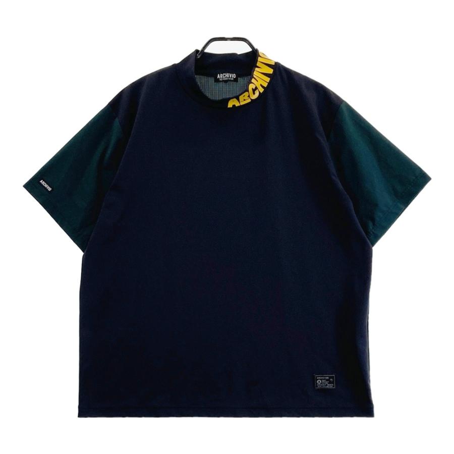サイズ：50 ARCHIVIO アルチビオ  ハイネック 半袖Tシャツ ロゴ  グレー系 [240101501984] ゴルフウェア メンズ ストスト archivio tシャツ 「MENS」アルチビオゴルフウェア / ハイネック