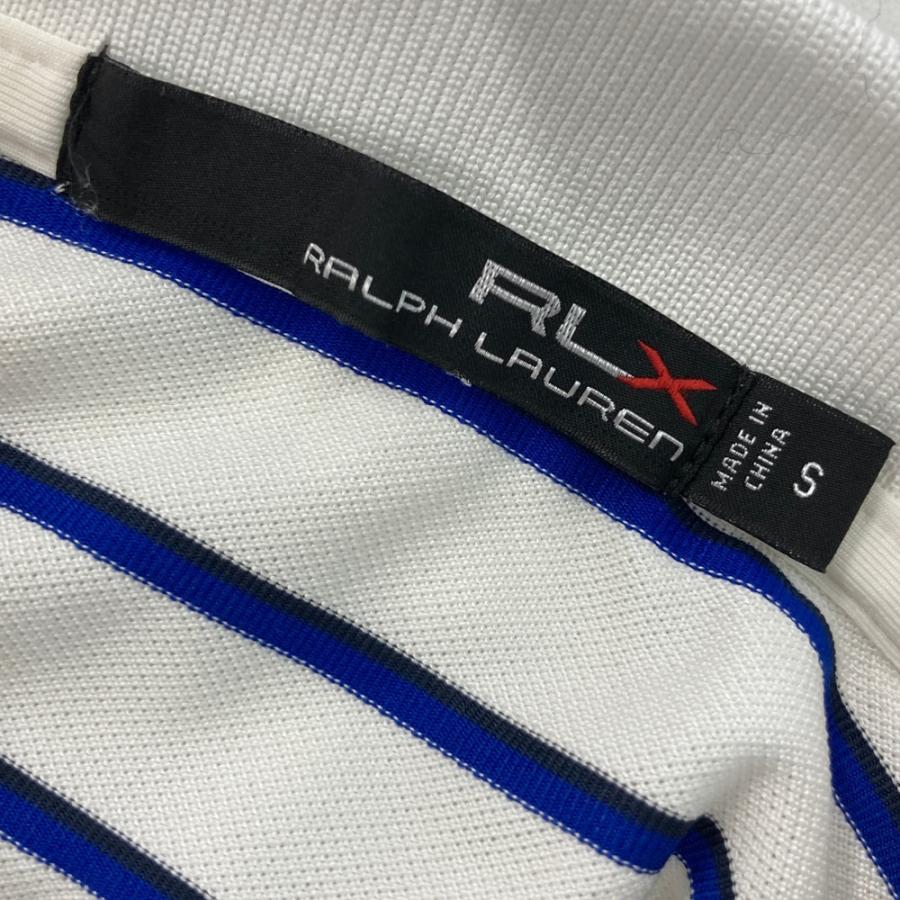 RLX ラルフローレン 半袖ポロシャツ ボーダー柄 ホワイト系 S ゴルフ