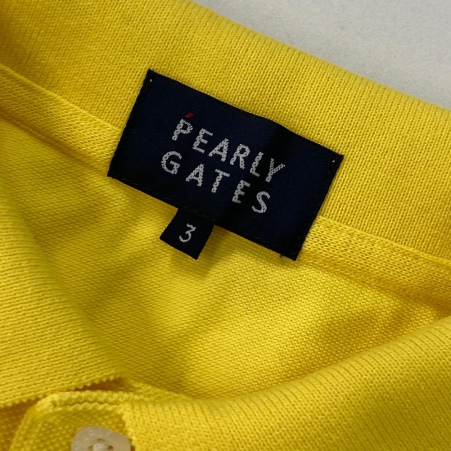サイズ：3 PEARLY GATES パーリーゲイツ 2023年モデル 半袖ポロシャツ  イエロー系 [240101502481] ゴルフウェア メンズ ストスト PEARLY GATES パーリーゲイツ 2023年モデル 半袖ポロシャツ