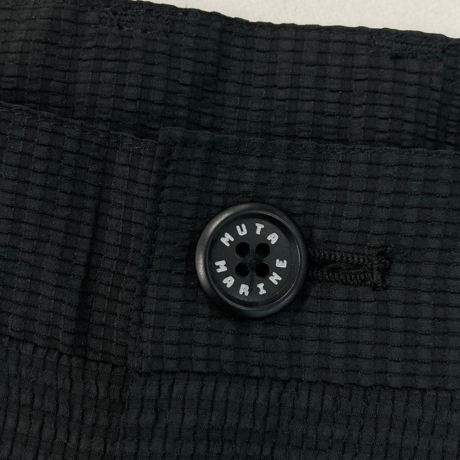 未使用❗️ ムータマリンゴルフ　ロングパンツ　シアサッカー　ブラック　2 /M muta MARINE（ムータマリン） 【新品】MUTA MARINE ロングパンツ シア