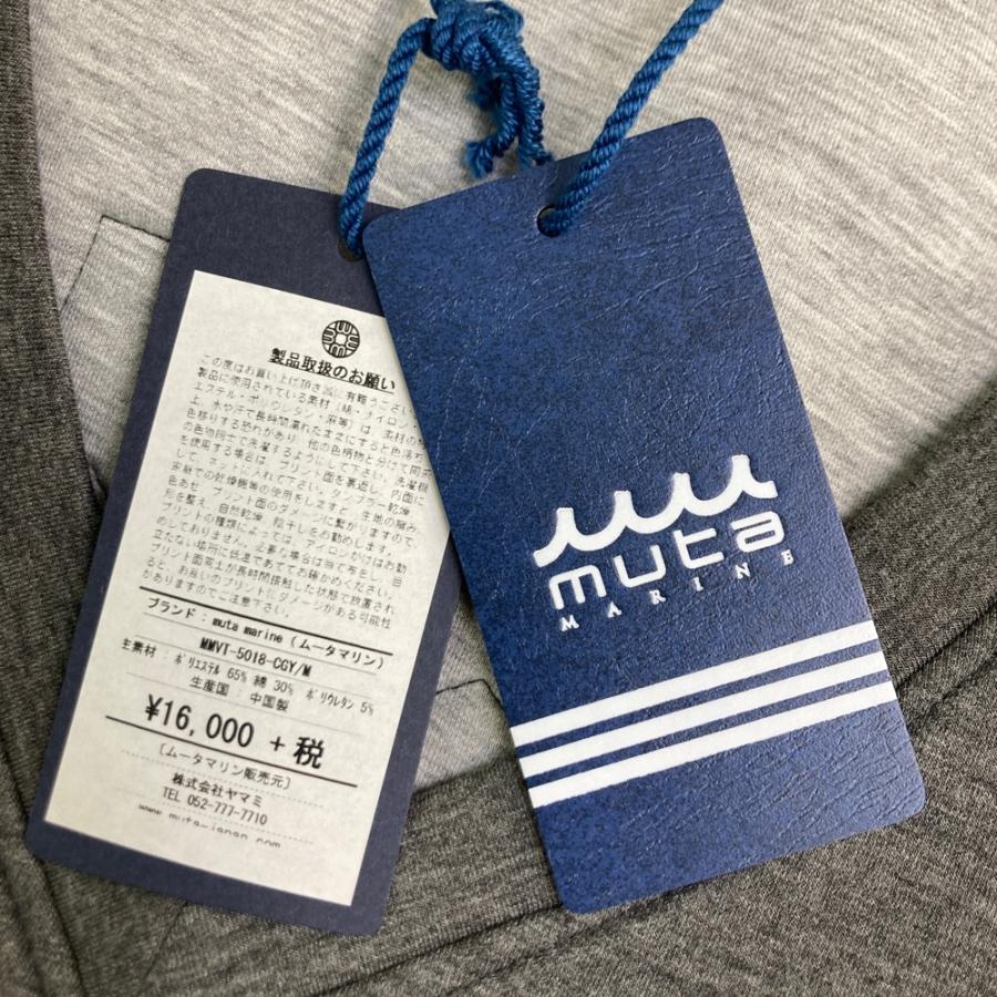 新品★muta MARINE ムータマリン ニットベスト グレー L ゴルフ 新品】MUTA MARINE ムータマリン ベスト グレー系 M ゴルフウェア