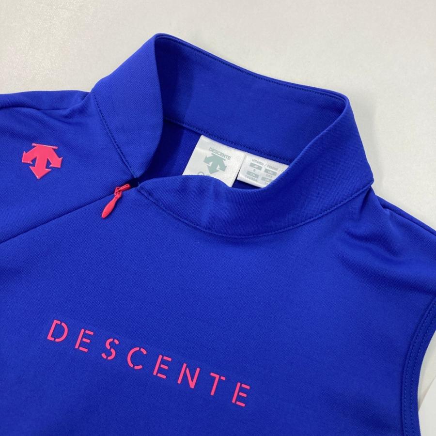 サイズ：S DESCENTE GOLF デサントゴルフ  ノースリーブワンピース  ブルー系 [240101502627] ゴルフウェア レディース ストスト DESCENTE GOLF デサントゴルフ ノースリーブワンピース ブルー系