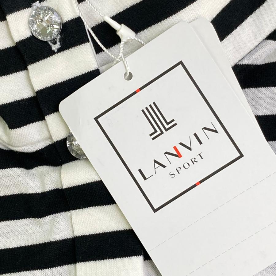 サイズ：38 LANVIN SPORT ランバン スポール  ハイネック 長袖Tシャツ ボーダー柄 ホワイト系 [240101502706] ゴルフウェア レディース ストスト 新品】LANVIN SPORT ランバン スポール ハイネック 長袖Tシャツ