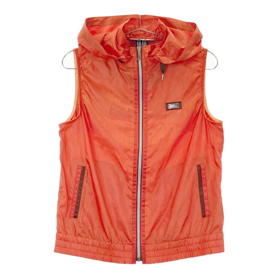 LANVIN SPORT(ランバンスポーツ) カーディガン サイズ40 M レディース - オレンジ×ベージュ 袖取り外し可/ジップアップ LANVIN SPORT ランバン スポール 2WAY ジップベスト オレンジ系 38