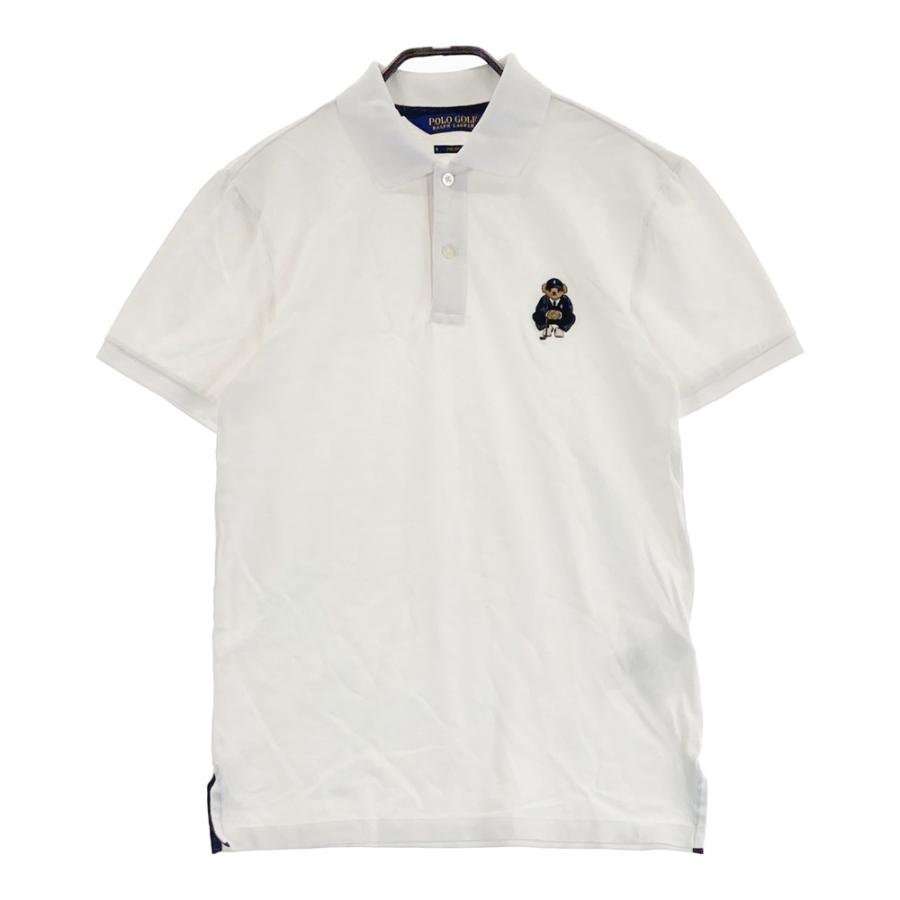ラルフローレン GOLF ポロシャツ 半袖 配色 ポニーロゴ刺繍 XS 白 POLO RALPH LAUREN（ポロ・ラルフローレン） POLO GOLF Ralph Lauren