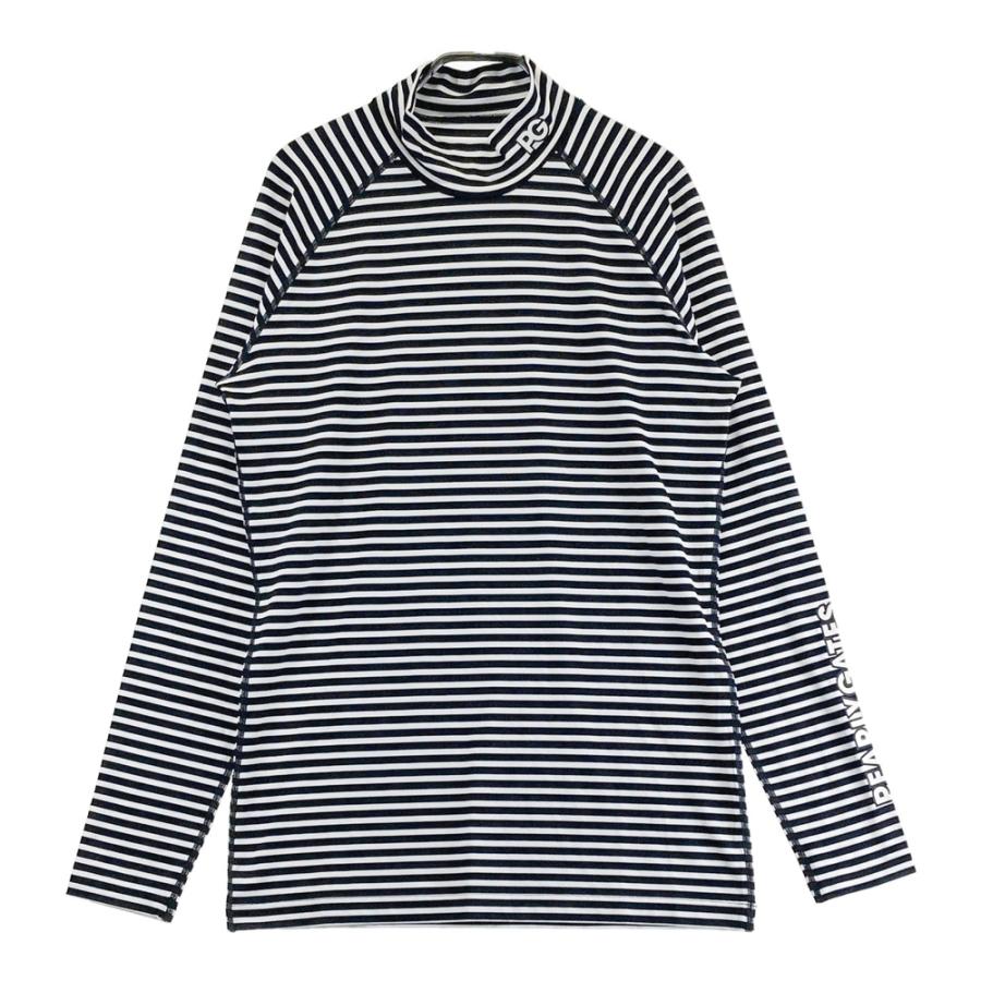 PEARLY GATES パーリーゲイツ ハイネック 長袖Tシャツ ボーダー柄