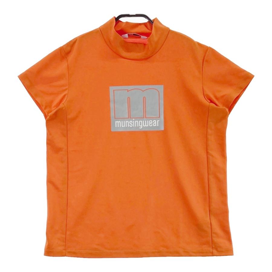Munsingwear（マンシングウェア） モックネック半袖Tシャツ オレンジ系