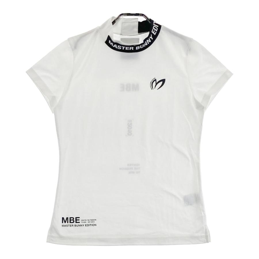 サイズ：0 MASTER BUNNY EDITION マスターバニーエディション 2023年モデル ハイネック 半袖Tシャツ  ホワイト系 [240101499667] ゴルフウェア レディース ストスト MASTER BUNNY EDITION マスターバニーエディション 2023年モデル