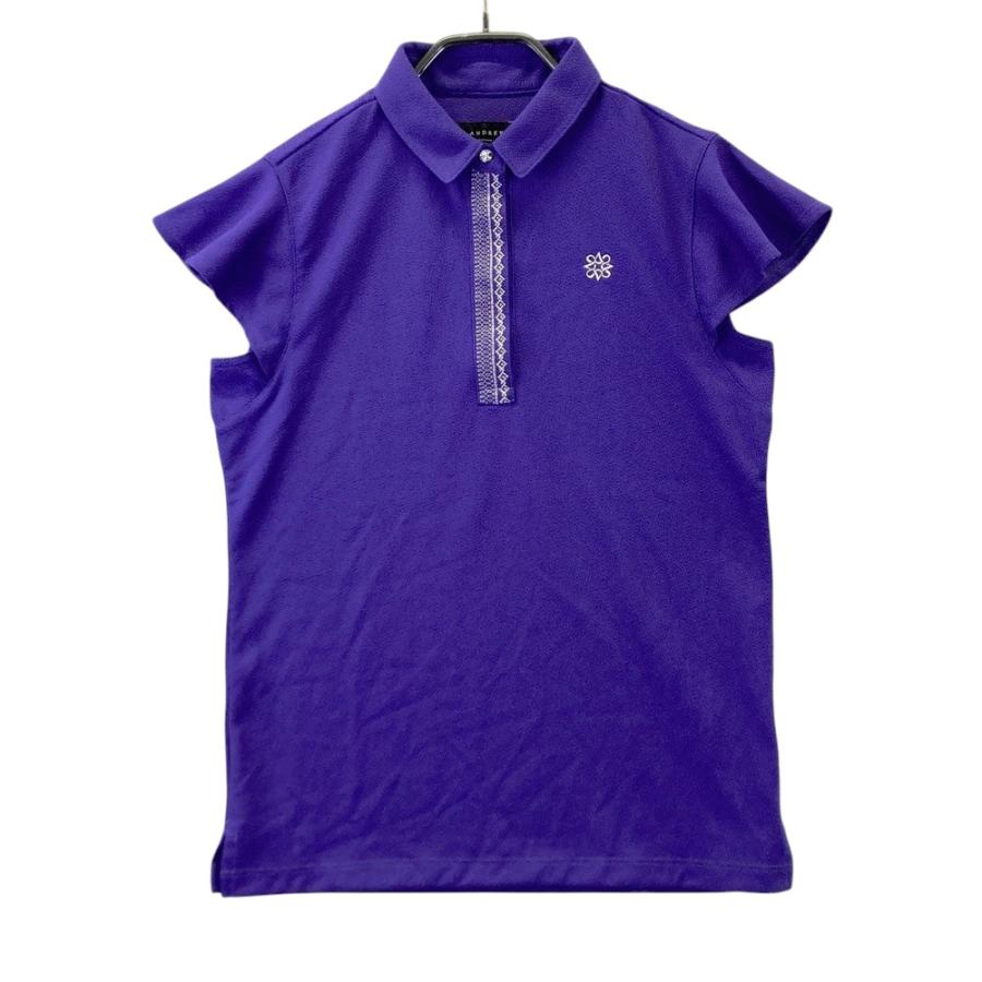 St.Andrews - セントアンドリュース 半袖ポロシャツ パープル 刺しゅう黒 メンズ M ゴルフウェア 2023年モデル St ANDREWS ST ANDREWS セントアンドリュース 2023年モデル 半袖ポロシャツ