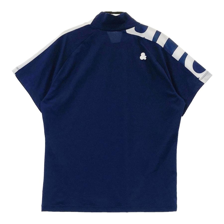 サイズ：L AND PER SE アンパスィ  ハイネック 半袖Tシャツ  ネイビー系 [240101429196] ゴルフウェア メンズ ストスト AND PER SE アンパスィ ハイネック 半袖Tシャツ ネイビー系 L