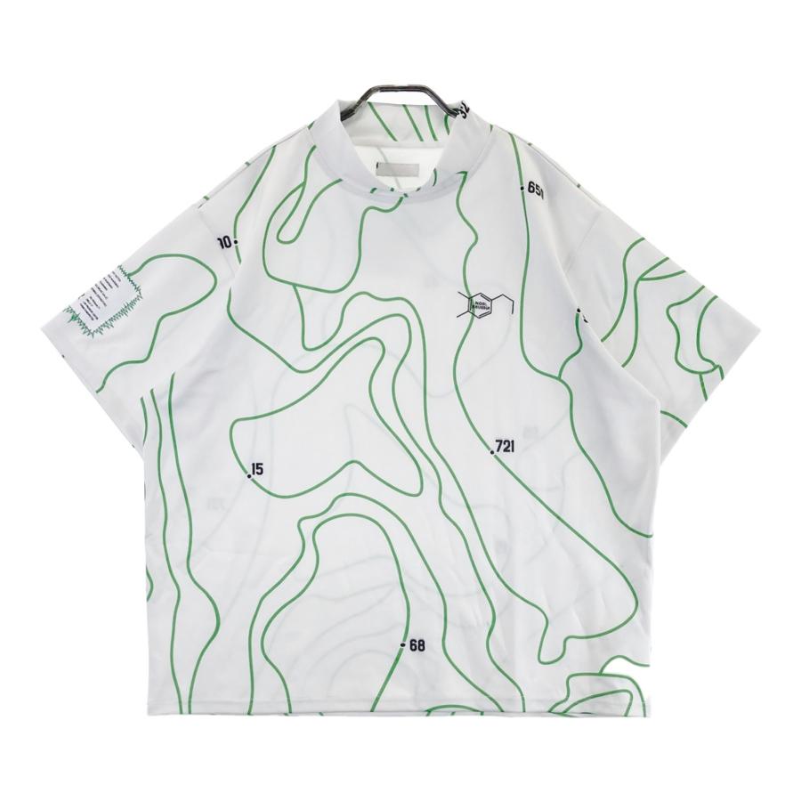サイズ：3 NOEL REUSSIR ノエルレシール  ハイネック 半袖Tシャツ  ホワイト系 [240101503846] ゴルフウェア メンズ ストスト NOEL REUSSIR ノエルレシール ハイネック 半袖Tシャツ 総柄