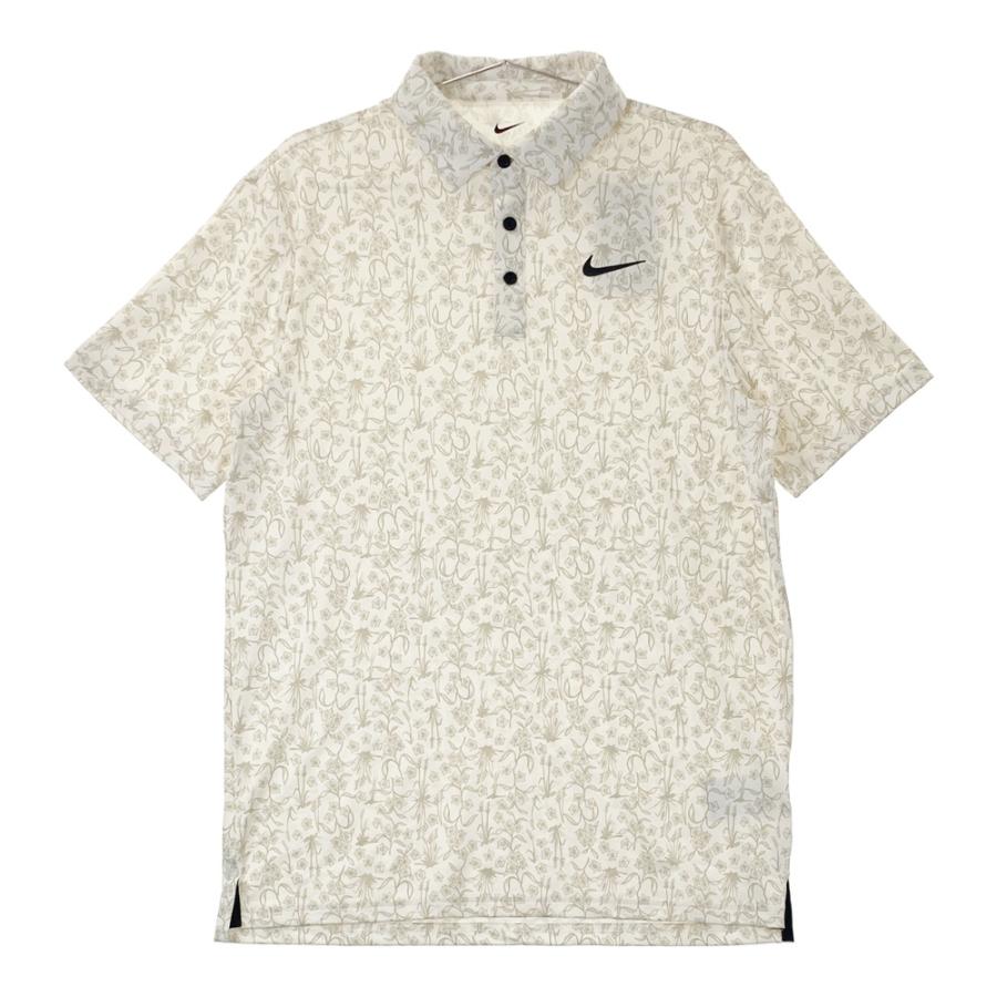 NIKE GOLF ナイキゴルフ HM5795-110 半袖ポロシャツ 花柄 ホワイト系 S