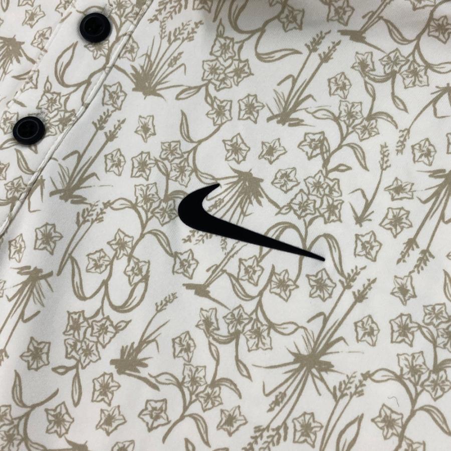 NIKE GOLF ナイキゴルフ HM5795-110 半袖ポロシャツ 花柄 ホワイト系 S