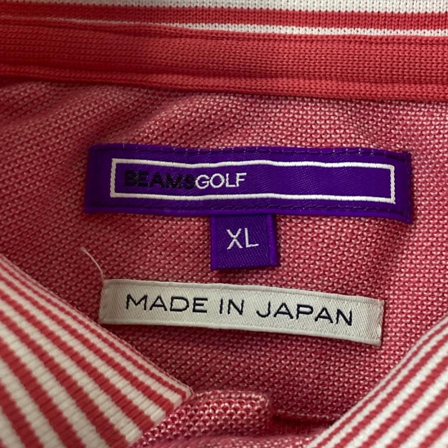 サイズ：XL BEAMS GOLF ビームスゴルフ 2023年モデル 半袖ポロシャツ  ピンク系 [240101503973] ゴルフウェア メンズ ストスト BEAMS GOLF ビームスゴルフ 2023年モデル 半袖ポロシャツ ピンク