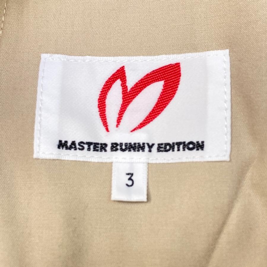 サイズ：3 MASTER BUNNY EDITION マスターバニーエディション  異素材切替 ロングパンツ 総柄 ブラック系 [240101503991] ゴルフウェア メンズ ストスト MASTER BUNNY EDITION（マスターバニーエディション） 異素材切替
