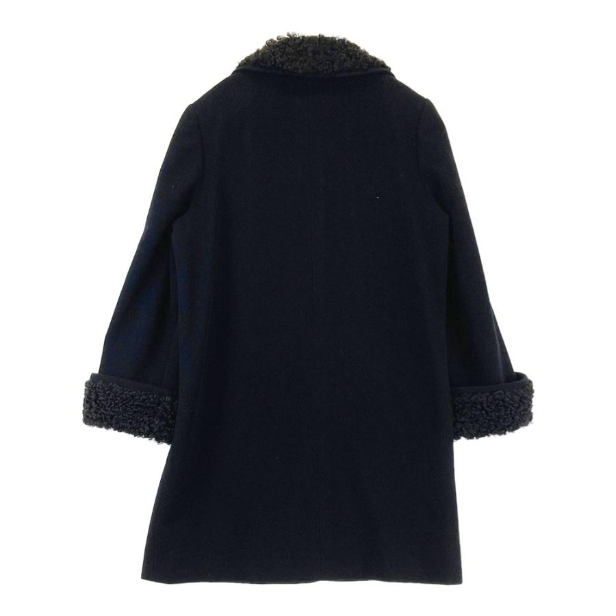 jun ashida ブラック カシミヤ　ロングコート S JUN ASHIDA ジュン アシダ カシミヤコート アストラカン ブラック系
