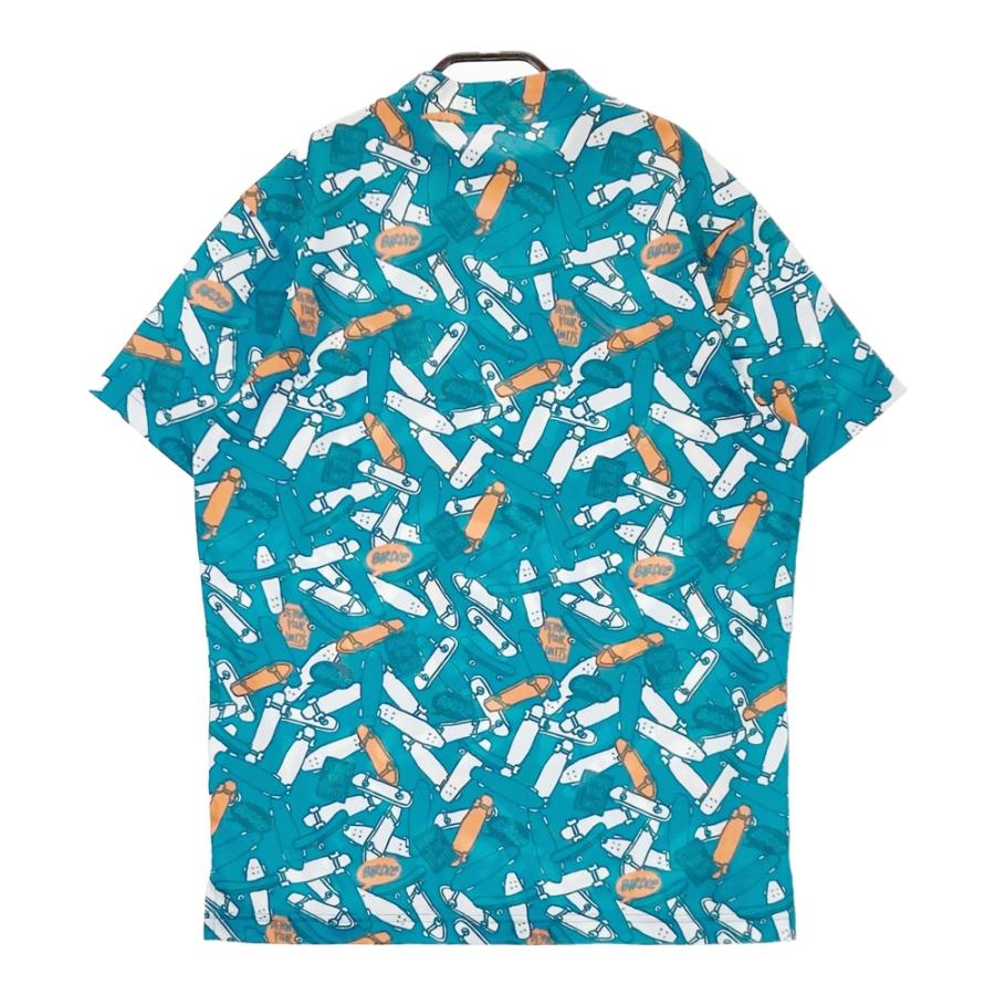 JACK BUNNY!! - Jack Bunny ジャックバニー 総柄 モックネック シャツ ゴルフ ウェア JACK BUNNY ジャックバニー モックネック半袖Tシャツ 総柄