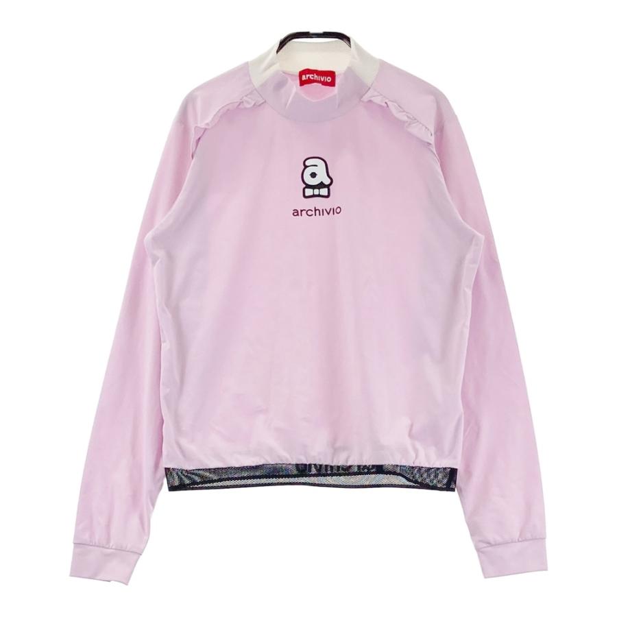サイズ：38 ARCHIVIO アルチビオ  ハイネック 長袖Tシャツ  ピンク系 [240101483629] ゴルフウェア レディース ストスト archivio（アルチビオ） ハイネック 長袖Tシャツ ピンク系 38 ゴルフ