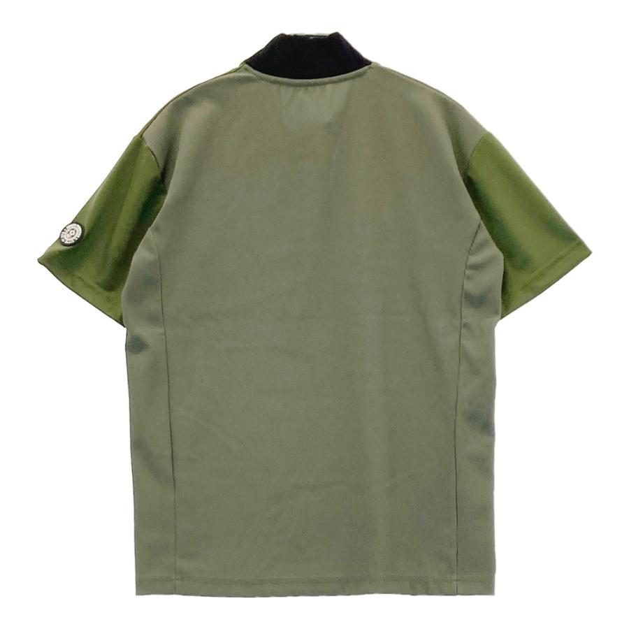 【未使用/メンズM】GREED MONSTER　ポロシャツ　ゴルフウェア　カーキ GREED MONSTER グリードモンスター モックネック 半袖Tシャツ カーキ系