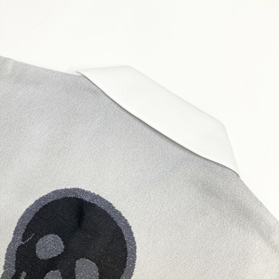 マーク&ロナ　グレーポロシャツ MARK&LONA マークアンドロナ 半袖ポロシャツ プリント グレー系