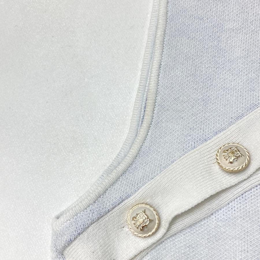 ACEANDRARE エースアンドレア 襟付 ニットベスト ホワイト系