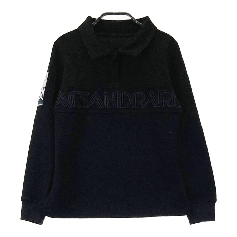 ACEANDRARE エースアンドレア 長袖ポロシャツ ブラック系 158T ゴルフ