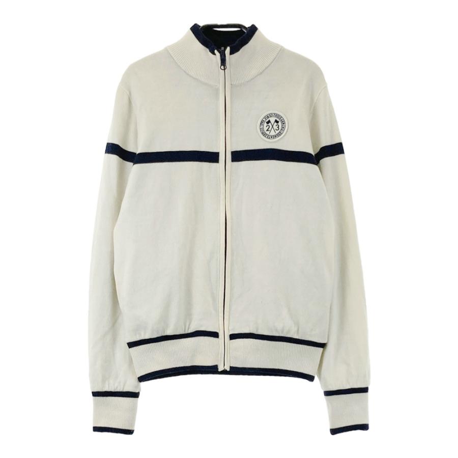  GOLF レディース ニットジャケット フルジップ ホワイト S 23区GOLF ニジュウサンクゴルフ リバーシブル ニット ジップジャケット