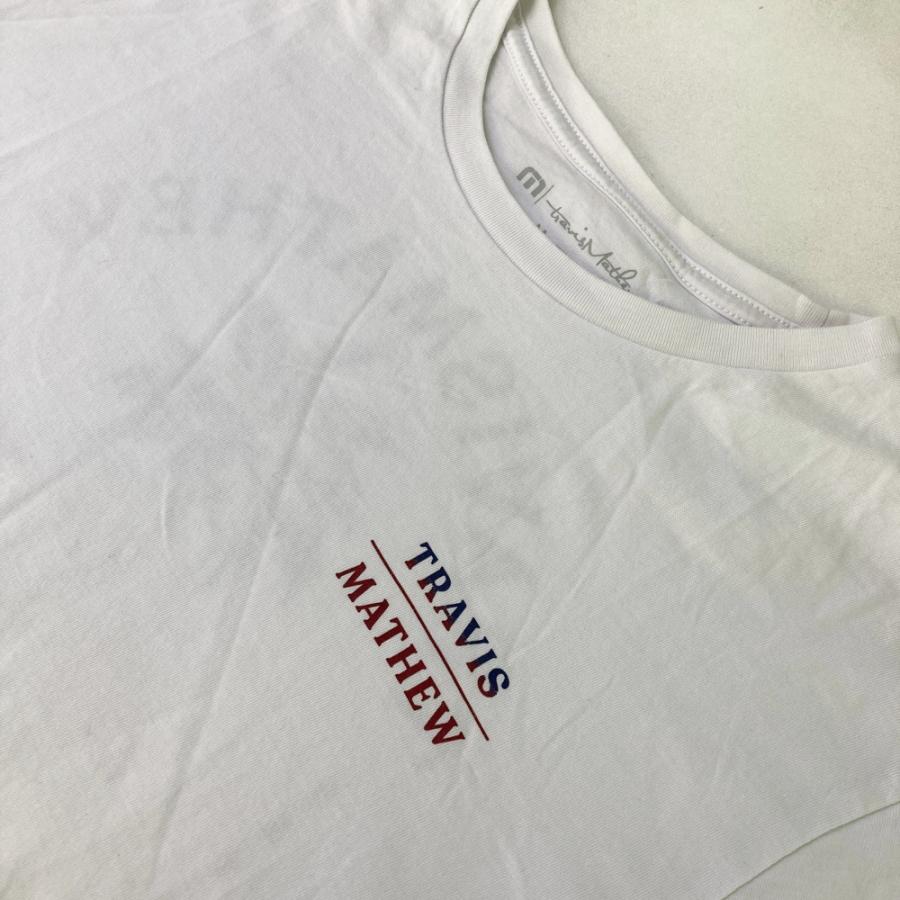 新品 トラヴィスマシュー 半袖シャツ 総柄 ホワイト Mサイズ TRAVIS MATHEW トラビスマシュー 半袖Tシャツ プリント ホワイト