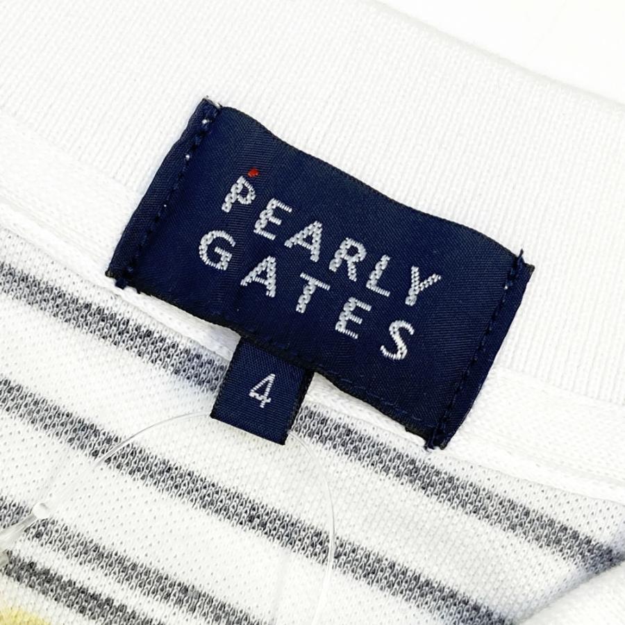 新品 PEARLY GATES ポロシャツ 刺繍 ニコちゃん 定価¥19800 PEARLY GATES 【新品】パーリーゲイツ 半袖ポロシャツ 白