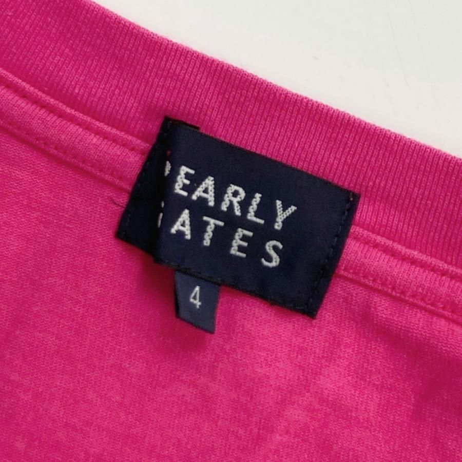 サイズ：4 PEARLY GATES パーリーゲイツ  半袖Tシャツ ニコちゃん  ピンク系 [240101506285] ゴルフウェア メンズ ストスト PEARLY GATES（パーリーゲイツ） 半袖Tシャツ ニコちゃん ピンク系 4
