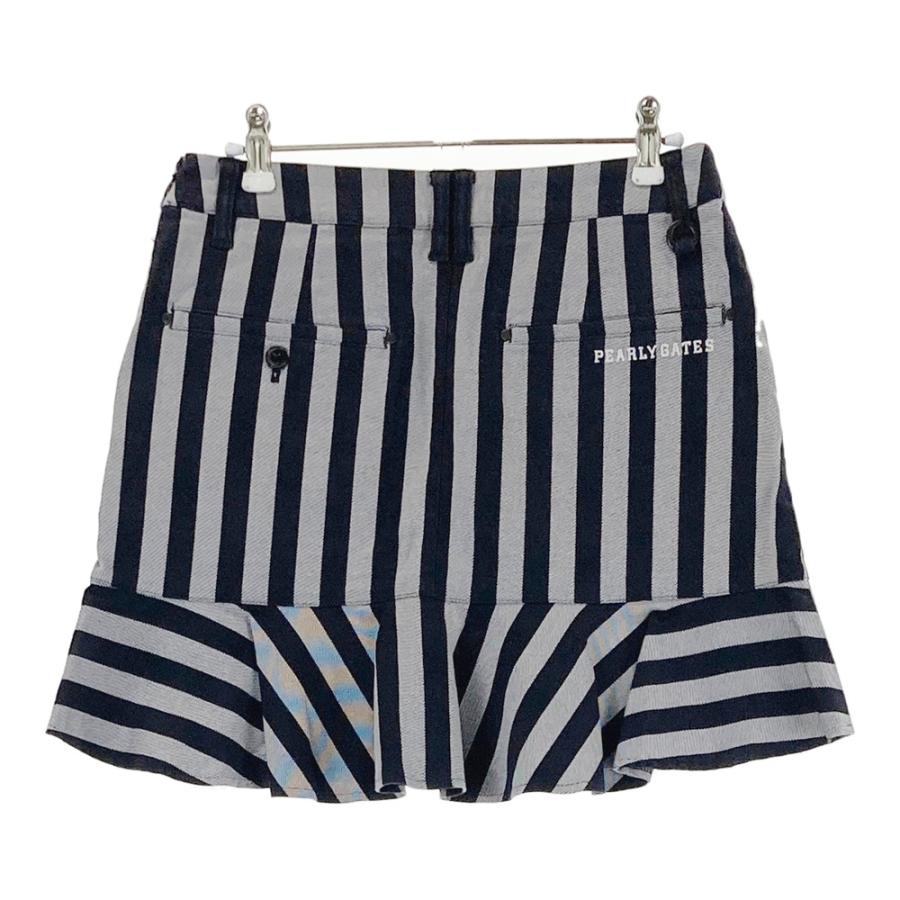 パーリーゲイツ　スカート　ストレッチ　ブラック　ゴルフウェア　サイズ0 PEARLY GATES パーリーゲイツ ストレッチスカート ストライプ柄