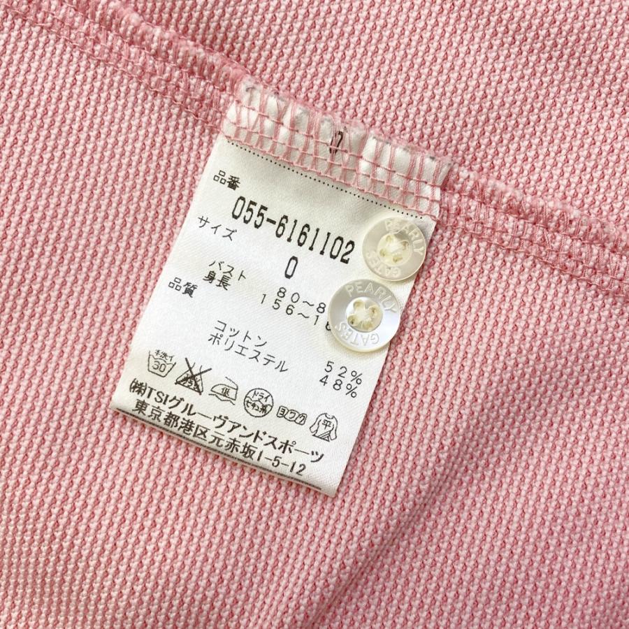 PEARLY GATES パーリーゲイツ 長袖ポロシャツ ボタンダウン ピンク系 0