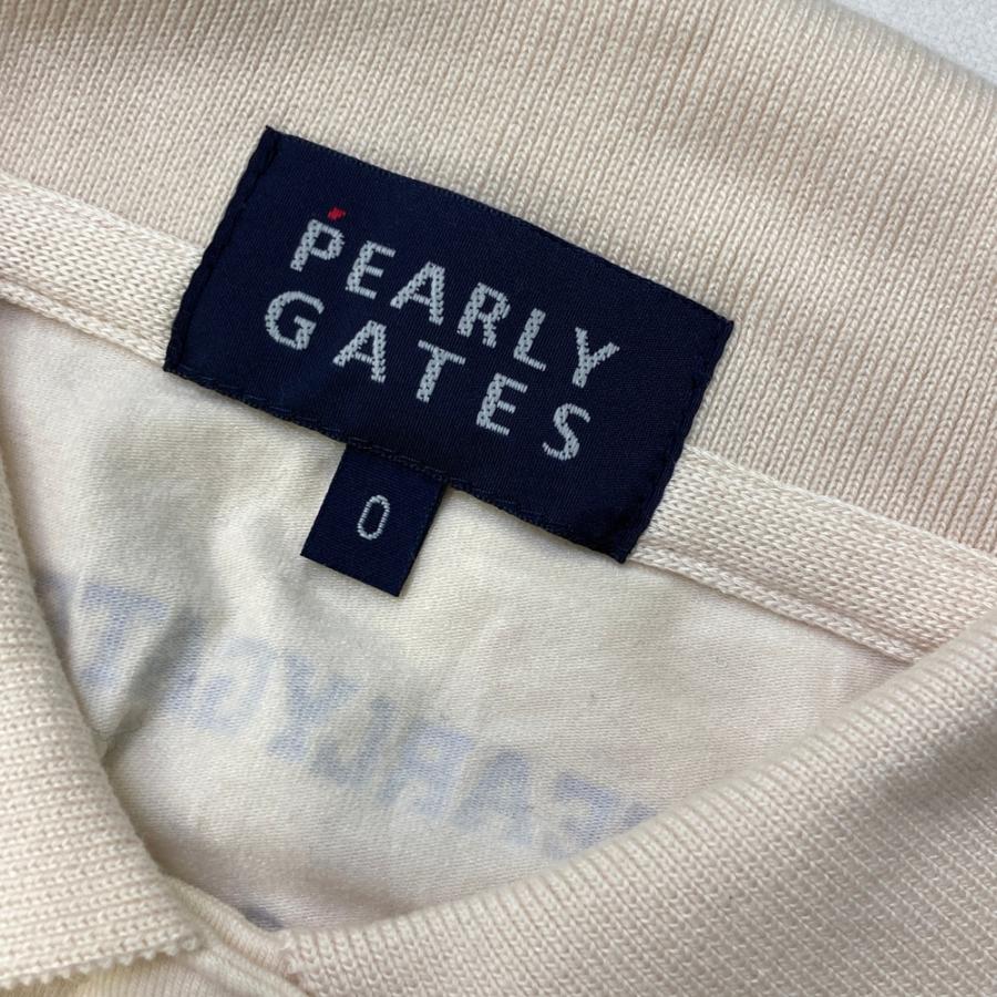 PEARLY GATES - 新品タグ付きPEALY GATES パーリーゲイツ長袖ポロサイズ0 PEARLY GATES パーリーゲイツ 長袖ポロシャツ 袖ボーダー柄
