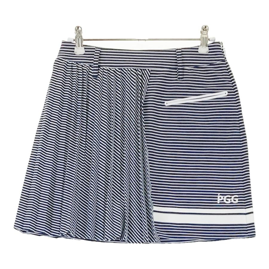 PEARLY GATES PGG ゴルフスカート ボーダー プリーツ PEARLY GATES（パーリーゲイツ） PGG PEARLY GATES プリーツ切替