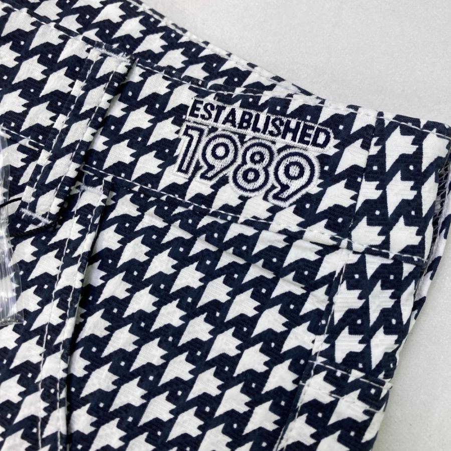 サイズ：00 PEARLY GATES パーリーゲイツ 2022年 055-2131414 ストレッチパンツ 総柄 ネイビー系 [240101506897] ゴルフウェア レディース ストスト PEARLY GATES（パーリーゲイツ） 【新品】PEARLY GATES 2022年 055