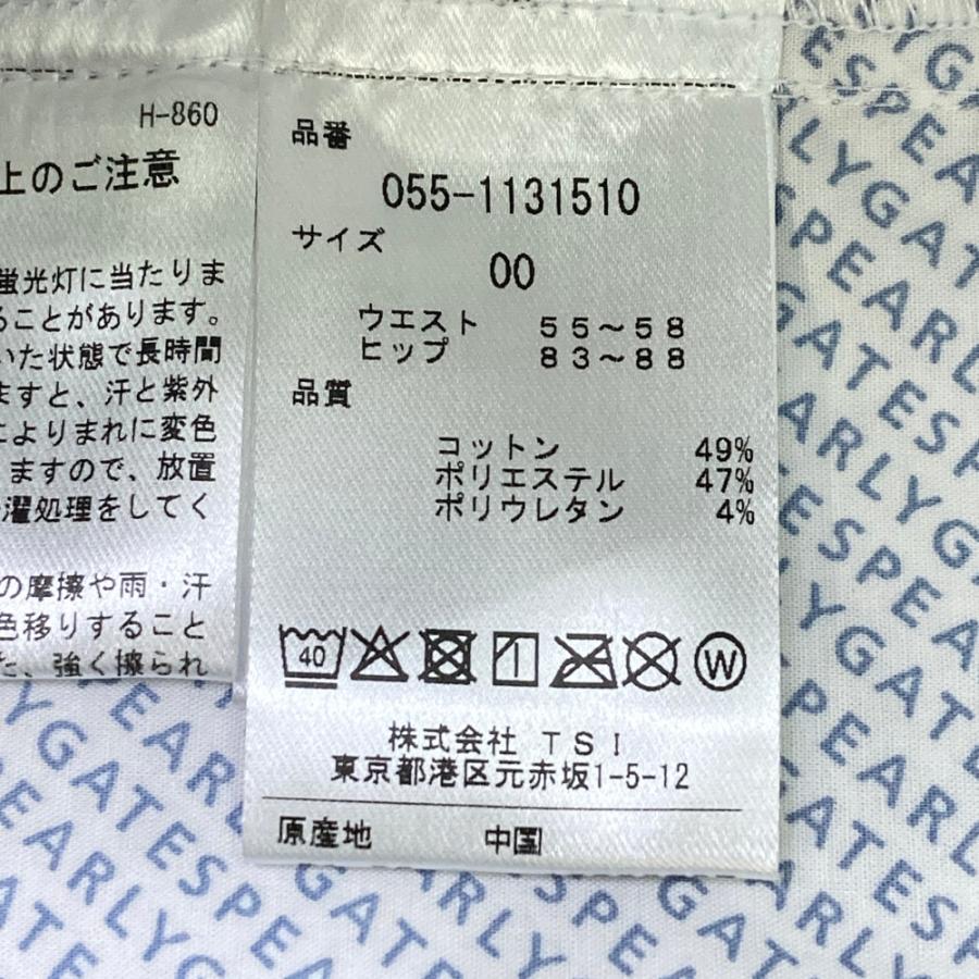 【新品】PEARLY GATES パーリーゲイツ 055-1131510 ストレッチパンツ クジラ総柄 ホワイト系 00 ゴルフウェア レディースの画像