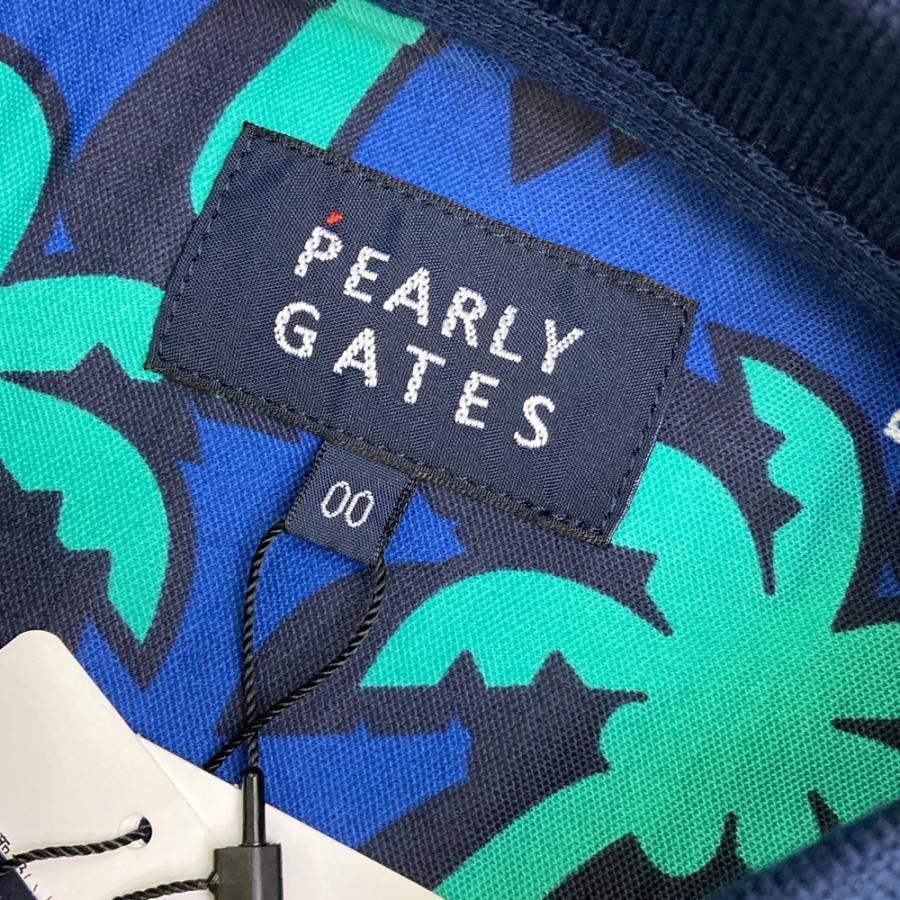 【美品】パーリーゲイツ ポロシャツ サイズ6 XL ヤシの木 波柄 日本製 美品】PEARLY GATES パーリーゲイツ ;055-1260628 ノースリーブ