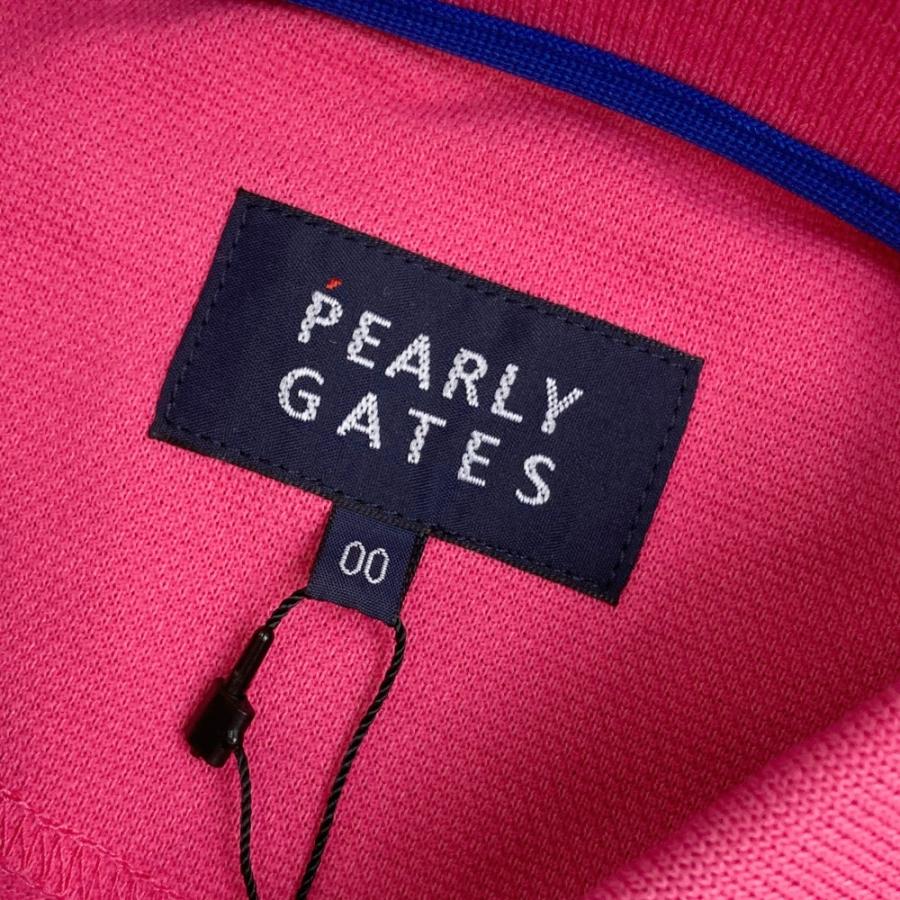 サイズ：00 PEARLY GATES パーリーゲイツ 055-0260700 ノースリーブポロシャツ  ピンク系 [240101506989] ゴルフウェア レディース ストスト 新品】PEARLY GATES パーリーゲイツ 055-0260700 ノースリーブ