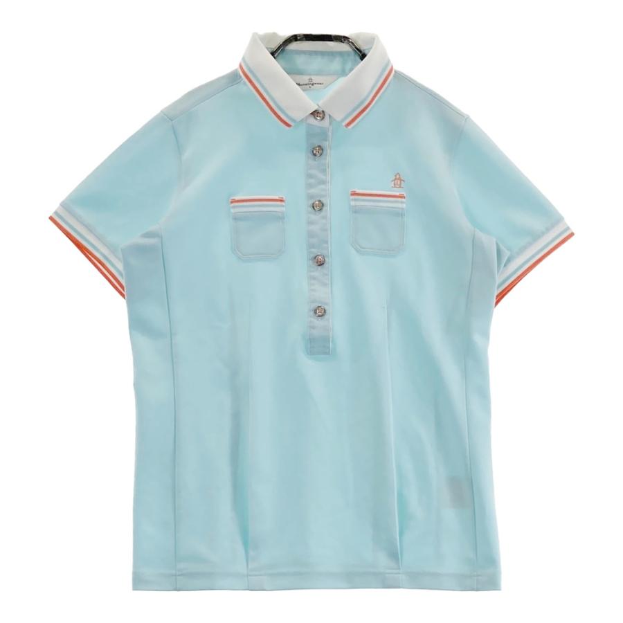 【未使用】マンシングウェア　レディース　ポロシャツ　ブルー　ＬＬ　大きいサイズ MUNSING WEAR マンシングウェア 半袖ポロシャツ ブルー系 L