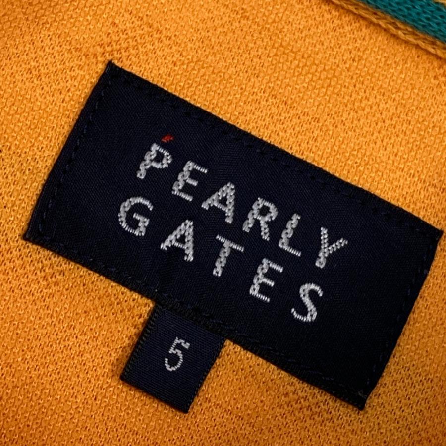 サイズ：6 PEARLY GATES パーリーゲイツ  半袖ポロシャツ  オレンジ系 [240101413542] ゴルフウェア メンズ ストスト PEARLY GATES パーリーゲイツ 半袖ポロシャツ 総柄 オレンジ系 5