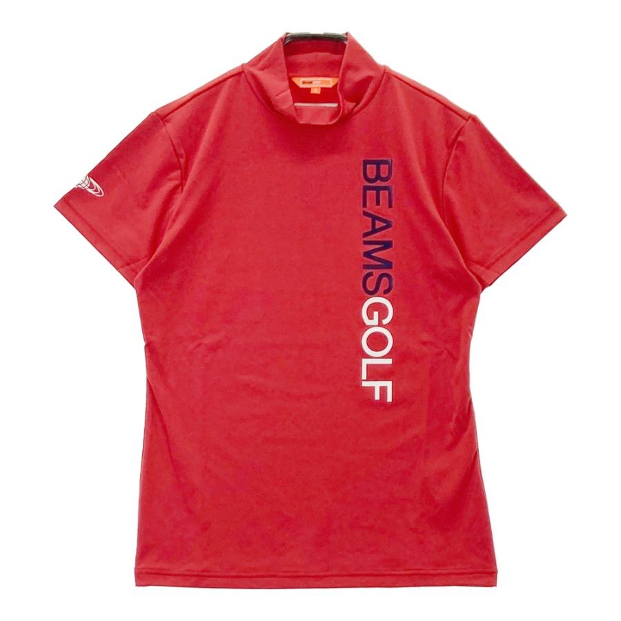 BEAMS GOLF タートルネック　半袖 BEAMS GOLF ビームスゴルフ ハイネック 半袖Tシャツ ロゴプリント